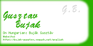 gusztav bujak business card