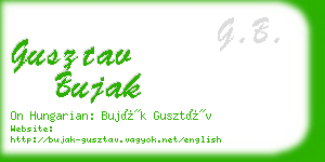 gusztav bujak business card